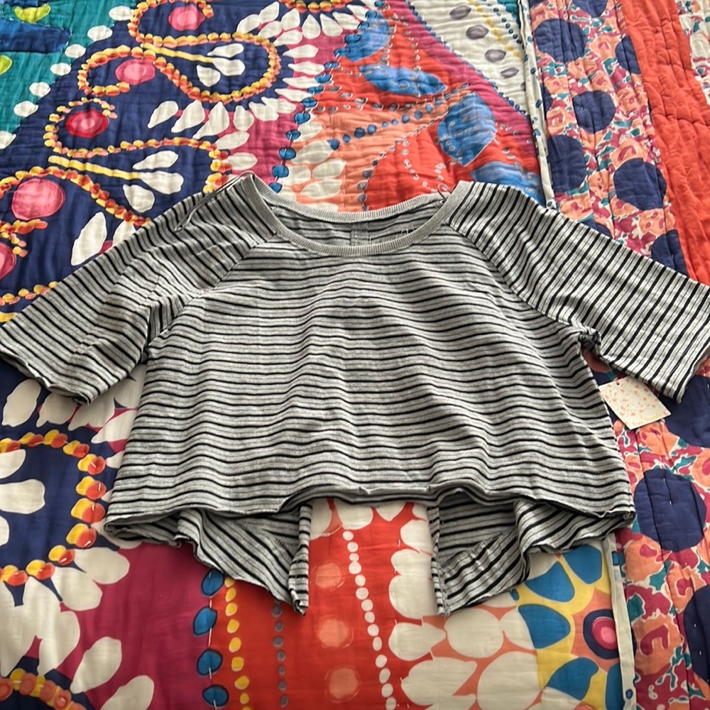 Free people open back shirt